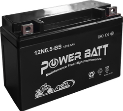 Fotoja e Bateri për motoçikletë Power Batt 12N6.5-BS, 12V 6.5-AH