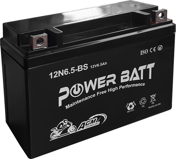 Fotoja e Bateri për motoçikletë Power Batt 12N6.5-BS, 12V 6.5-AH