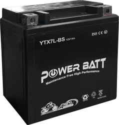 Fotoja e Bateri për motoçikletë Power Batt YTX7L-BS, 12V 7-AH