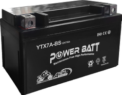 Fotoja e Bateri për motoçikletë Power Batt YTX7A-BS, 12V 7-AH