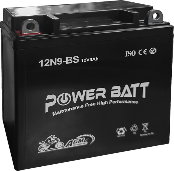 Fotoja e Bateri për motoçikletë Power Batt 12N9-BS, 12V 9-AH