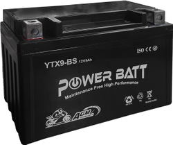Fotoja e Bateri për motoçikletë Power Batt YTX9-BS, 12V 9-AH