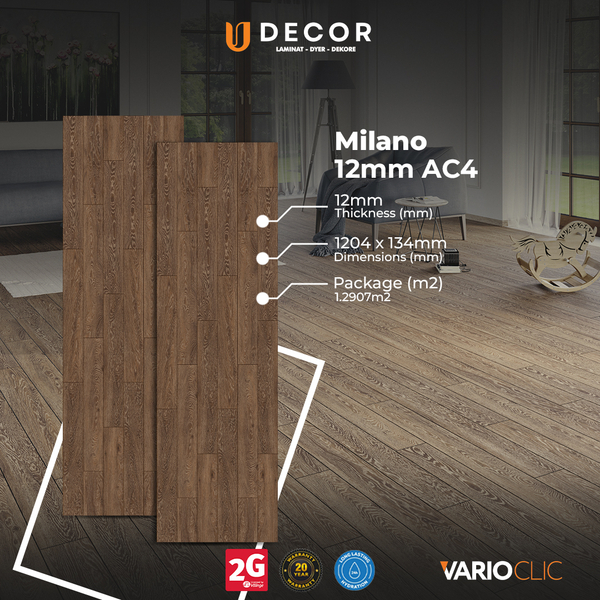 Fotoja e Laminat Yıldız Entegre Varioclic Milano, 12mm AC4, 1 pako, 1.2907m2