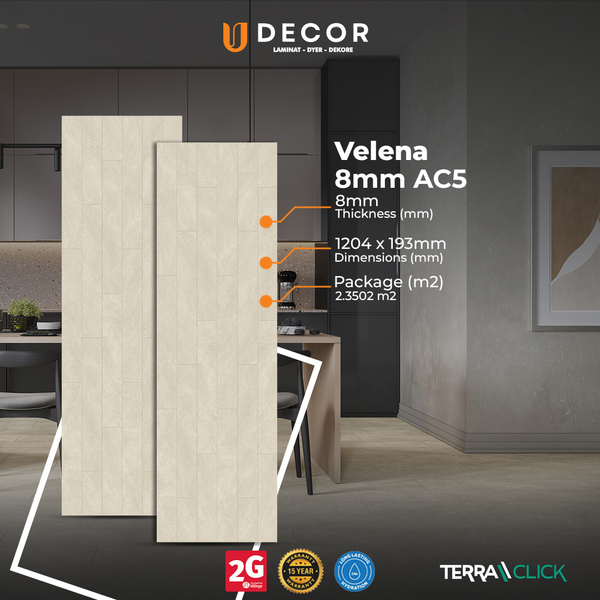 Fotoja e Laminat Yıldız Entegre Varioclic Velena, 8mm AC5 Aquaspecial, 1 pako 2.3502 m2