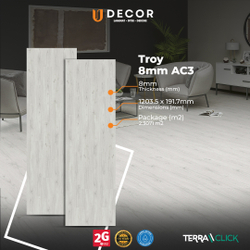 Fotoja e Laminat Yıldız Entegre Terraclick Troy, 8mm AC3, 1 pako 2.3071 m2