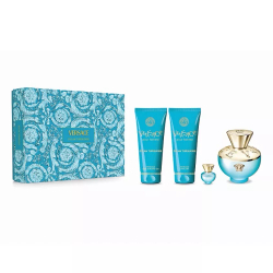 Fotoja e Set dhuratë Versace Dylan Turquoise, EDT Natural, 100 ml + xhel dushi, 100 ml + xhel dushi, 100 ml + EDT Mini, 5 ml