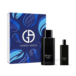 Fotoja e Set për meshkuj Giorgio Armani Code Parfum Spring Edition, parfum të rimbushshëm 125 ml + parfum udhëtimi 15 ml