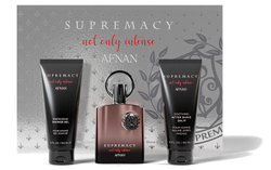 Fotoja e Set për meshkuj Afnan Supremacy Not Only Intense, ekstrakt parfumi 100 ml + xhel dushi 150 ml + balsam pas rrojës 150 ml