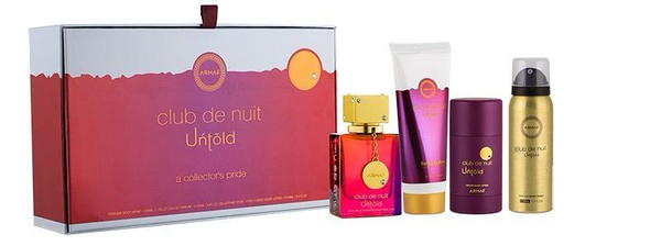 Fotoja e Set kozmetik Armaf Club De Nuit Untold, EDP 105 ml + losion trupi 100 ml + deodorant 75 g + sprej trupi 50 ml