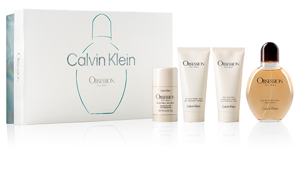 Fotoja e Set për meshkuj Calvin Klein Obsession For Men, EDT 125 ml + deodorant 75 ml + balsam pas rrojës 100 ml + xhel dushi 100 ml