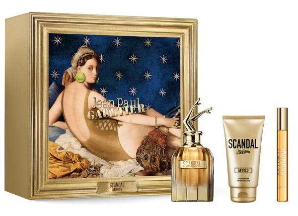 Fotoja e Set për femra Jean Paul Gaultier Scandal Absolu, parfum 80 ml, losion trupi 75 ml, parfum 10 ml