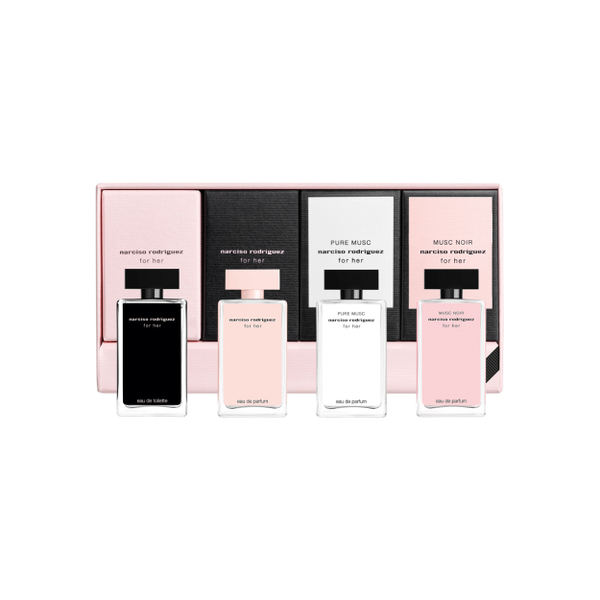Fotoja e Set dhuratë Narciso Rodriguez For Her, EDP Music Noir, 7,5ml + EDP Pure Music, 7,5ml + EDP, 7,5ml + EDT, 7,5ml