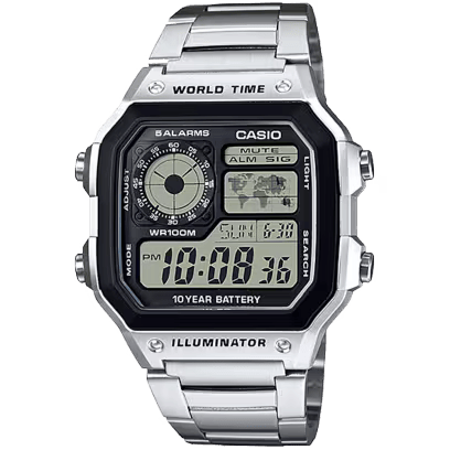 Fotoja e Orë dore CASIO AE1200WHD-1A, e argjendtë