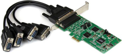 Fotoja e Zgjerues rrjeti StarTech PCIe x1 Controller - 4x RS-232 Serial Port