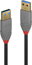 Fotoja e Kabllo Lindy USB-A - USB-A 3m, e zezë
