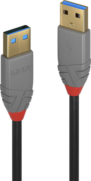 Fotoja e Kabllo Lindy USB-A - USB-A 3m, e zezë