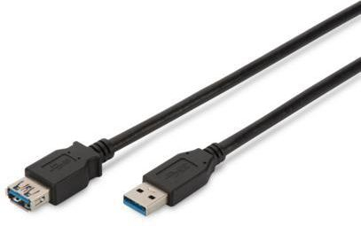 Fotoja e Kabllo Assmann Digitus USB A - USB A AK-300203-030-S, 3m, e zezë