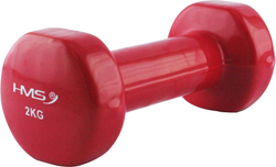 Fotoja e Peshë dore HMS Vinyl Dumbbell 1 x 2 kg, e kuqe