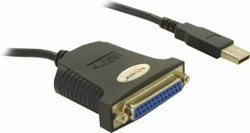Fotoja e Kabllo DeLock USB A - DB-25 61330, 0.9m, e zezë