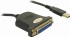 Fotoja e Kabllo DeLock USB A - DB-25 61330, 0.9m, e zezë, Picture 1