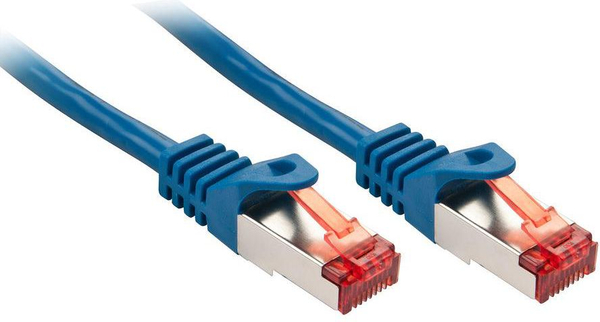 Fotoja e Kabllo patchcord Lindy Cat.6, S/FTP, 0.5m, e kaltër