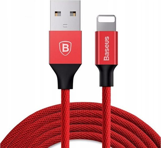 Fotoja e Kabllo Basues USB A - Lightning CALYW-A09, 1.8m, e kuqe