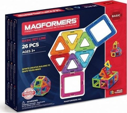 Fotoja e Lojë ndërtimi Magformers Klocki Basic, 26 copë magnetike, +3 vjeç