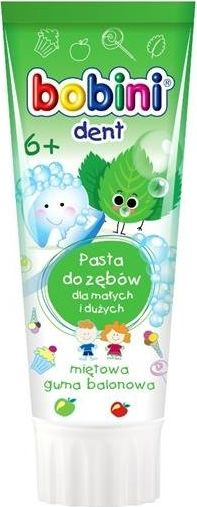 Fotoja e Pastë dhëmbësh Bobini Toothpaste 6+ Mint Bubble Gum, 75 ml