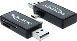 Fotoja e Lexues karte Delock USB 2.0/microUSB, i zi