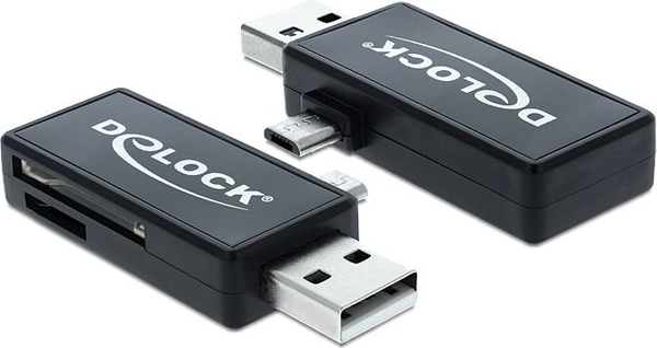 Fotoja e Lexues karte Delock USB 2.0/microUSB, i zi