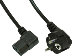 Fotoja e Kabllo energjie Akyga AK-PC-12A CEE 7/7 - IEC C13, 250V, 10A, 3m, e zezë