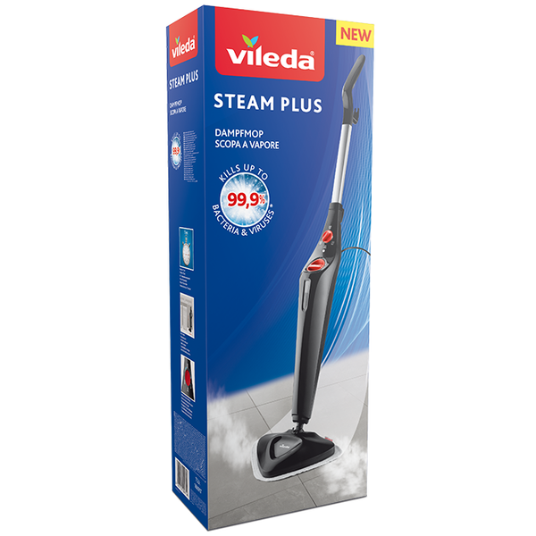 Fotoja e [OUTLET] Shtupë me avull Vileda Steam Plus, e zezë