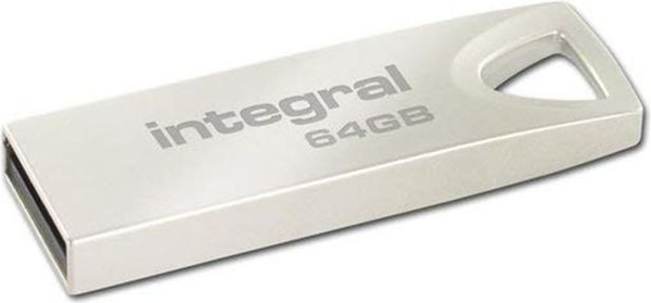 Fotoja e Pendrive USB Pendrive Integral Metal Arc, 64 GB, i bardhë