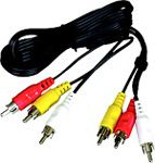Fotoja e Kabllo audio PremiumCord 3x RCA - 3x RCA, 2m, e zezë