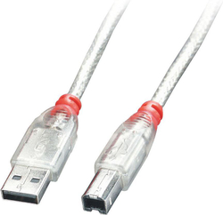 Fotoja e Kabllo Lindy USB Cable USB-A - USB-B, 3m, transparente