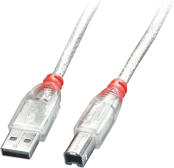 Fotoja e Kabllo Lindy USB Cable USB-A - USB-B, 3m, transparente