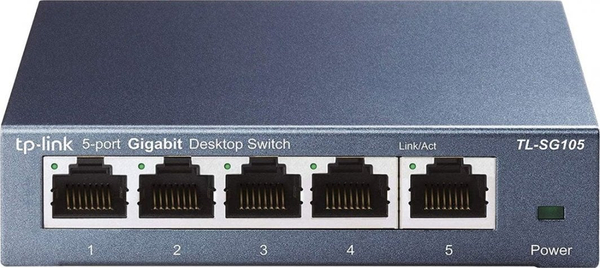 Fotoja e Switch TP-Link TL-SG105, 10/100 /1000, i kaltërt