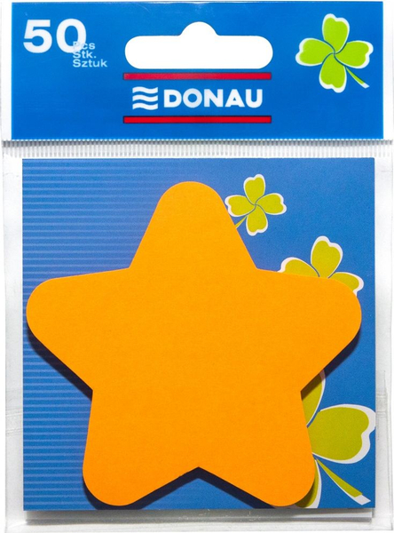 Fotoja e Letra ngjitëse Donau, në formë ylli, portokalli, 50 copë