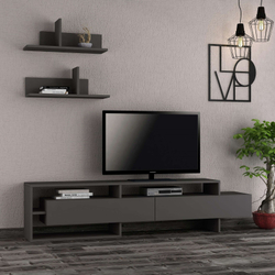 Fotoja e Komodë për TV Decortie Gara 180 cm, hiri