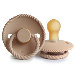 Fotoja e FRIGG Rope Latex Natural Rubber Pacifier 1 Piece - Croissant
