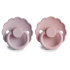 Fotoja e FRIGG Daisy Natural Rubber Pacifier 2 Pack - Baby Pink/Soft Lilac, Picture 4