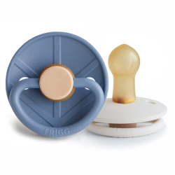 Fotoja e FRIGG Little Viking Natural Rubber Pacifier 2 Pack - Ocean View/Cream
