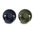 Fotoja e FRIGG Rope Natural Rubber Pacifier 2 Pack - Dark Navy/Olive, Picture 4