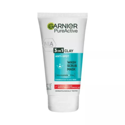 Fotoja e Garnier Pure Active 3in1 Clay Face Scrub, Wash & Mask - 150ml