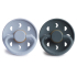Fotoja e FRIGG Moon Phase Natural Rubber Pacifier 2-Pack - Powder Blue/Slate, Picture 3