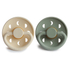 Fotoja e FRIGG Moon Phase Natural Rubber Pacifier 2-Pack - Cream/Sage, Picture 3