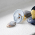 Fotoja e FRIGG Rope Latex Natural Rubber Pacifier 1 Piece - Powder Blue, Picture 2