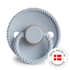 Fotoja e FRIGG Rope Latex Natural Rubber Pacifier 1 Piece - Powder Blue, Picture 3