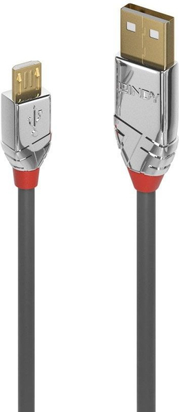 Fotoja e Kabllo USB Lindy, USB-A - microUSB, 2 m, e hirtë