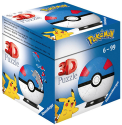 Fotoja e Puzzle Ravensburger Puzzle-Ball Pokémon (112654), 3D, 54 pjesë